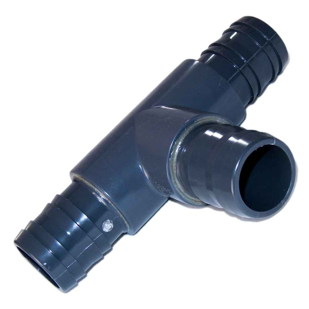 50 mm TStück aus PVCU Teichpflege