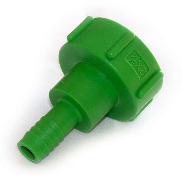 Adapter Schlauchanschluss mit 19-20mm Schlauchtülle für 3/4 Zoll Gartenschlauch und S60x6 Innengewinde für IBC Container und Tanks
