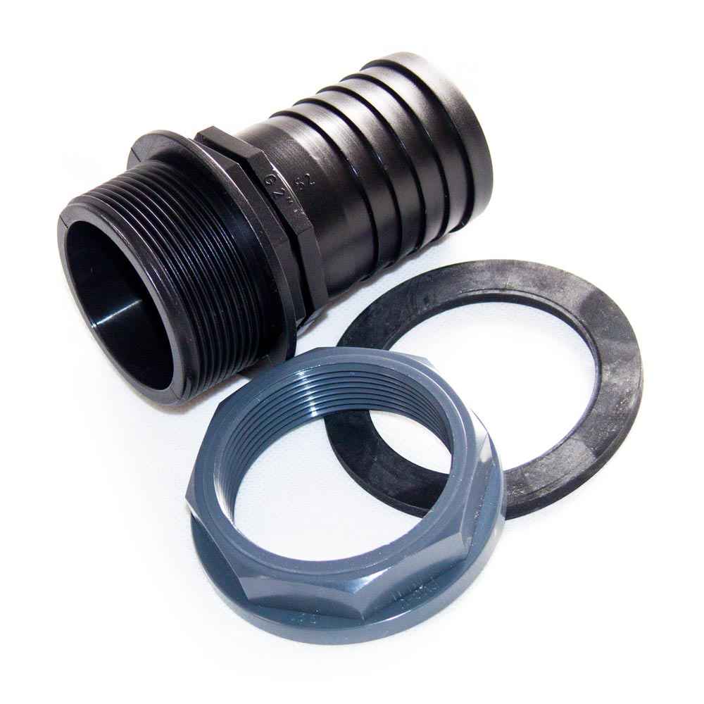 G 2 Zoll Anschluss für Regentonne mit 52mm Schlauchtülle Teichpflege