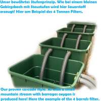 Filtersystem 50000l für Teich ohne Pumpe und UVC Teichpflege