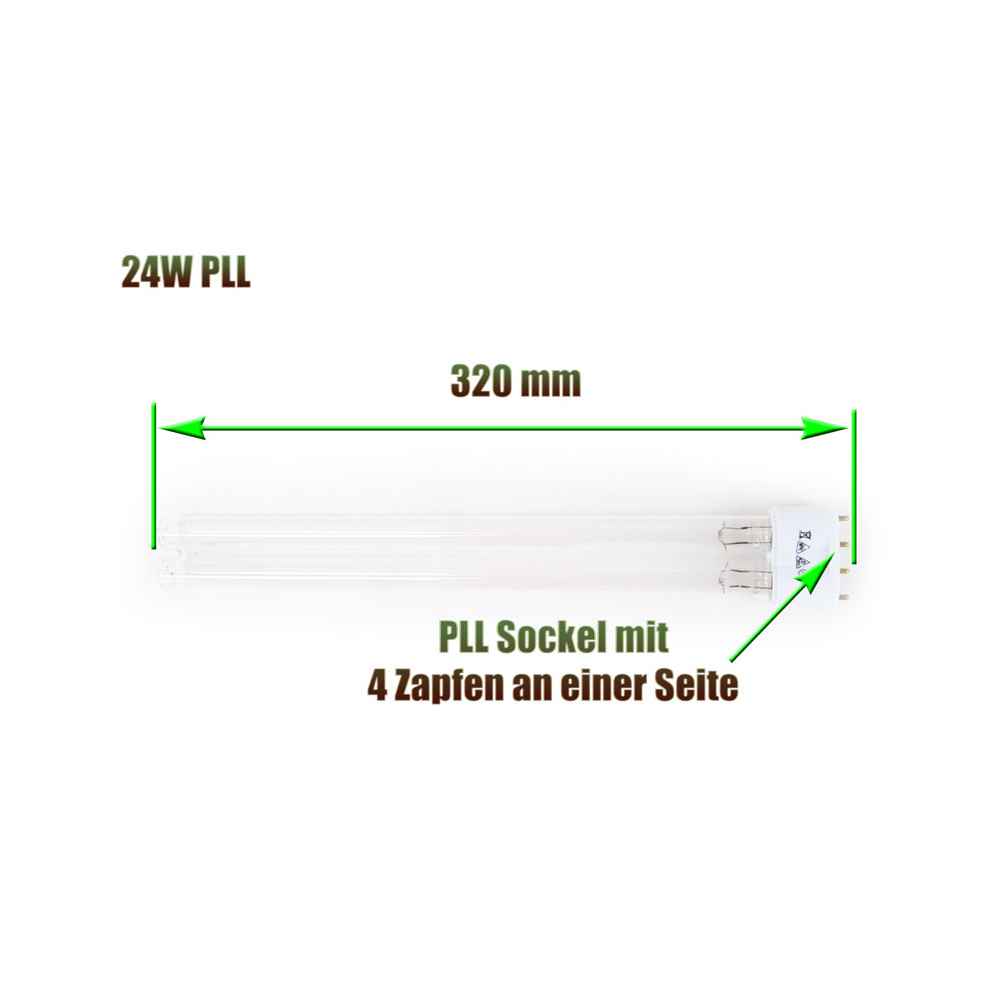 UVC Ersatzlampe 24 Watt PLL Sockel Philips für UV Klärer am Teich