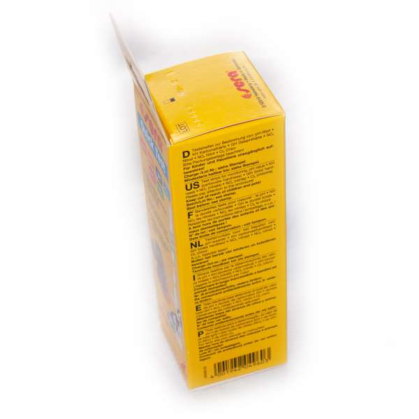 Wasserteststreifen pHWert, KH, GH, Cl2, NO3, NO2 Quicktest 6 in 1 Sera