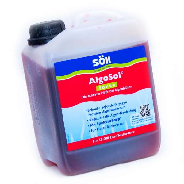2,5l Söll AlgoSol forte gegen Algen bis 50000 Liter Teichwasser