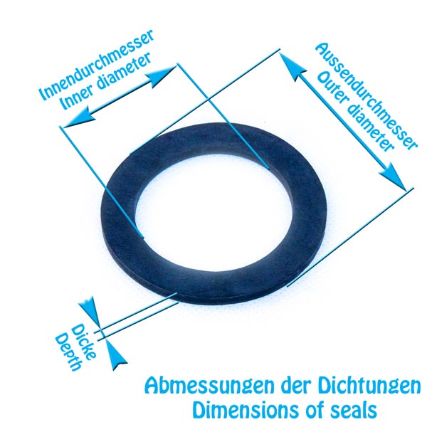 Dichtung EPDM Gummi 85 x 67 x 4 mm für G 3 Zoll Innengewinde für