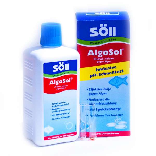 500ml Söll AlgoSol bis 10000l Teichwasser gegen Fadenalgen