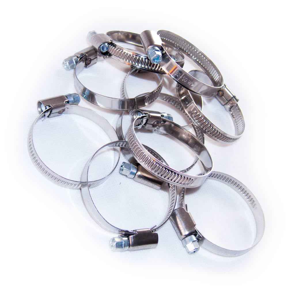 10 Stück Achsmanschetten-Schellen Edelstahl - 32-50mm Verstellbar Für Auto & Schläuche