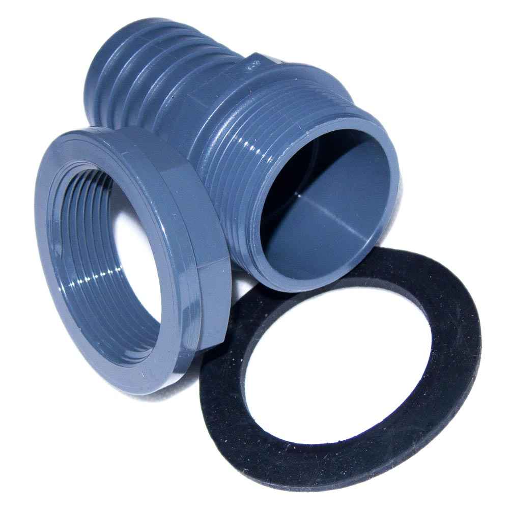 Schlauchanschluss gerade 40 mm mit Kontermutter Teichpflege