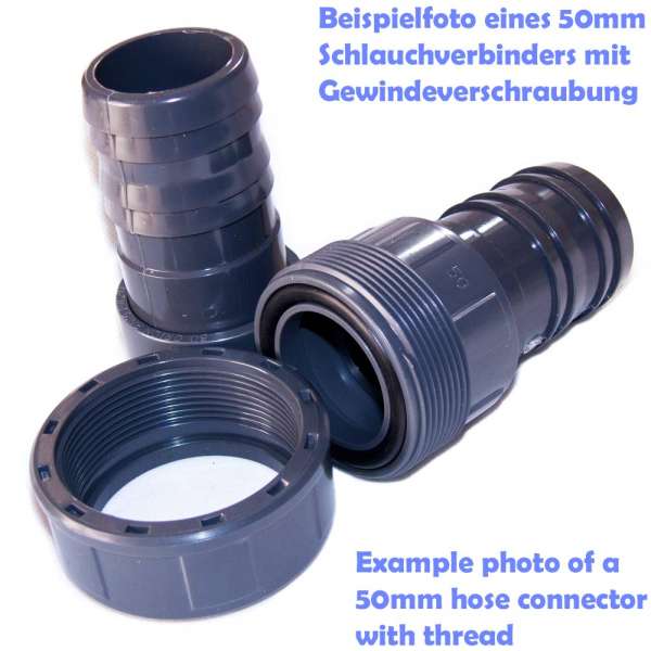 Beispielbild eines Verbinders für Spiralschlauch aus PVC-U mit 50 mm