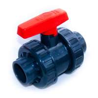 Vorschau: Kugelhahn mit 40 mm Klebemuffen aus PVC Vorschau: Kugelhahn mit 40 mm Klebemuffen aus PVC