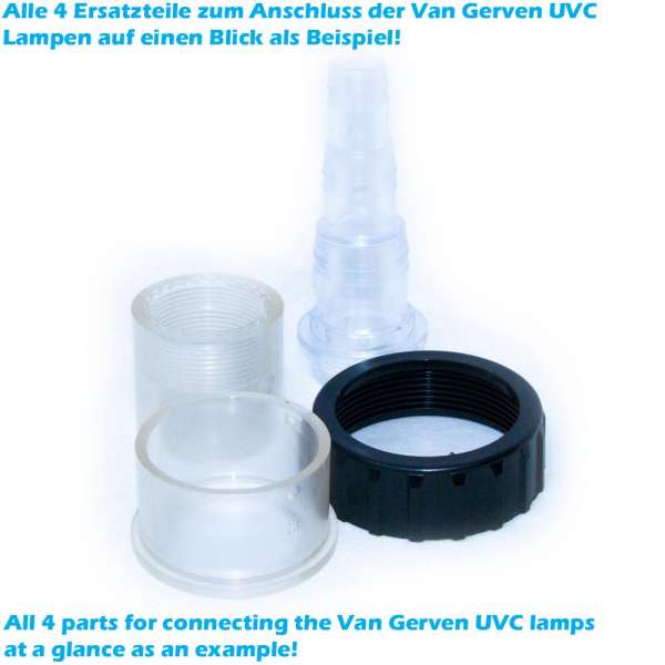 Transparentes Ersatzteilset für Van Gerven UV Klärer