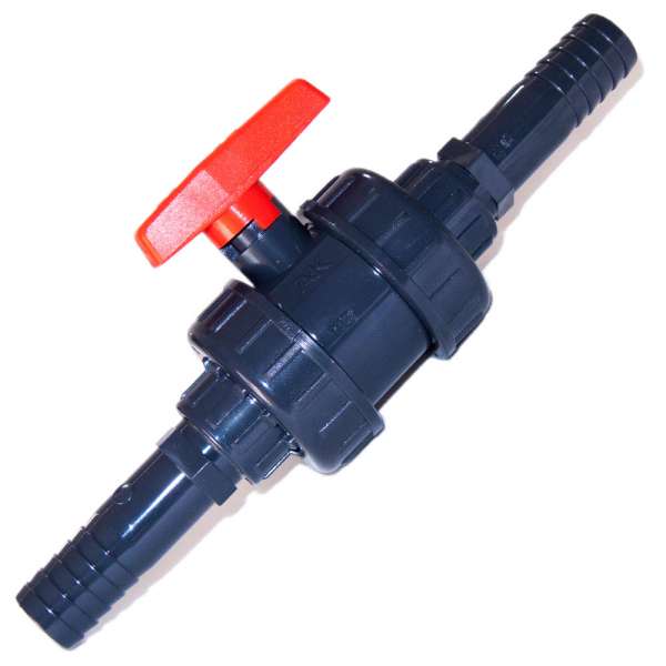 PVC Kugelhahn 25 mm für Teichschlauch